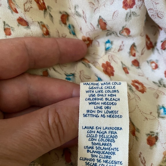 OLSENBOYE Ditsy rose print ruffles detail cottage women dress, M - Picture 10 of 13